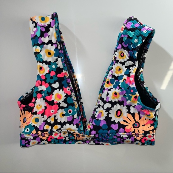 Body Glove Summertime Dita Floral Bikini Bra Deep V Top - Picture 6 of 13